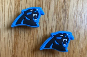 Dijes de zapatos de cocodrilo del equipo de fútbol americano Carolina Panthers de la NFL - 2 piezas - Imagen 1 de 1