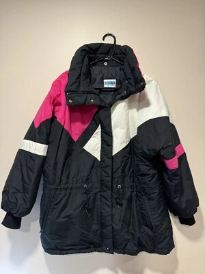 Vintage 1990s Woman’s ColourBlock Ski/Snowmobile Jacket Made In Canada Size Med - Image 1 of 4