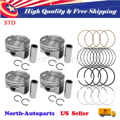 New STD Piston & Piston Ring Set For 2011-2016 Kia Forte Hyundai Elantra GT 1.8L Foto 1 de 4