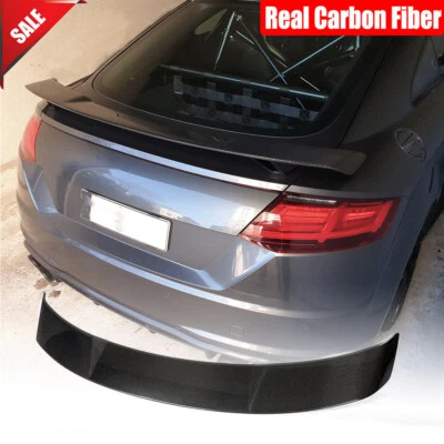 For Audi TT TTS TTRS Coupe 2015-2021 Real Carbon Rear Trunk Spoiler Racing Wing - Image 1 of 4