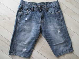 Jeansbermuda, Jeans von Denim Co, blau destroyed, Gr. 34 - Bild 1 von 6