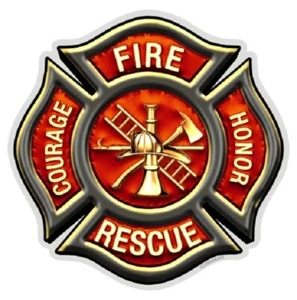 Bumper Window 3M Reflective Sticker Decal Fire Rescue Badge NEW choose 2" 4" 6" - Picture 1 of 1