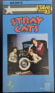 Vintage 1984 Stray Cats Band VHS Sony Video 45 Music Video Tape Retro - Afbeelding 1 van 3