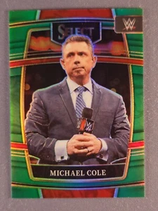 2022 Select WWE #100 Michael Cole Concourse Green Prizm 5/5 SSP Rare - Picture 1 of 3