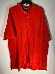 Polo Ralph Lauren Mens 2XB Collared Short Sleeve Shirt Vintage Blood Orange - Picture 1 of 6