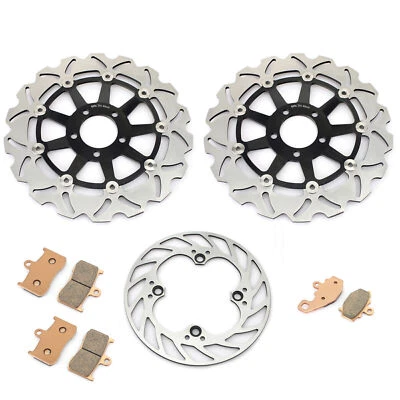 For Kawasaki Front Rear Brake Rotors Disc Pads Z 1000 Z1000 2003 2004 2005 2006 — 第 1/4 张图片