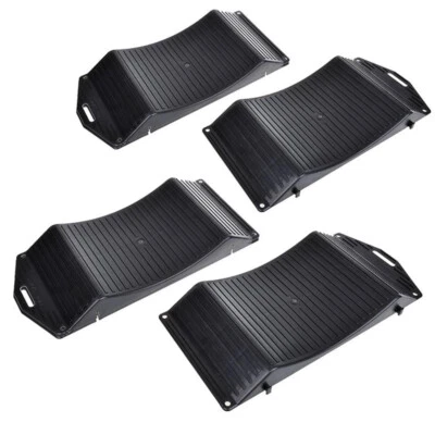 4x PROPLUS Reifenschoner Reifenwiege Standplatte Wohnwagen SCHWARZ 13-18 Zoll - Bild 1 von 4