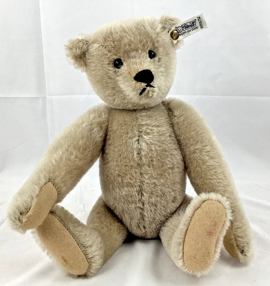 Oso de peluche vintage Steiff clásico mohair 0151/32 Alemania 12" articulado con etiqueta Foto 1 de 4