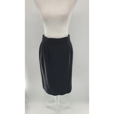 Escada Margaretha Ley Women Wool Midi Skirt Size 38 / 8 / M Dark Gray Luxury - Image 1 of 4