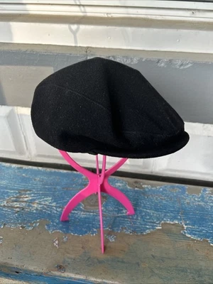 Pendelton Newsboy Gorra de Conducción de Taxista Negra Sombrero Talla Grande 100% Lana Oreja Solapa Foto 1 de 4