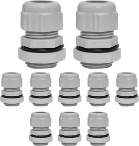 10 Stück 1/2" NPT Nylon Kabelverschraubungen, IP68 wasserdicht verstellbar Schnurgriff Kabel C - Bild 1 von 2