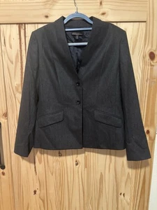 Brooks Brothers Women's Gray Blazer Size 16 Underarm To Underarm 21” Length 26” - Picture 1 of 5