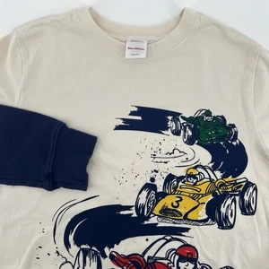 Hanna Andersson Long Sleeve Faux Layer Graphic Tee Race Car 150cm US 12 Youth - Picture 1 of 10