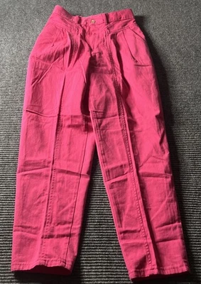 Pantalones de mujer vintage chic 8 petite rosa casual años 90 80 city slacks chinos Foto 1 de 4