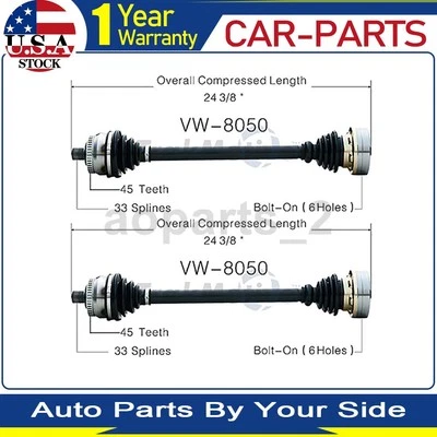 2 ejes traseros TrakMotive CV eje articulado para Volkswagen Passat 2005 2004 2003 Foto 1 de 2