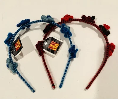 Diadema para el cabello estilo hilo de moda DA de colección adolescentes mujeres’s 90’s Y2K lote de 2 rojo azul Foto 1 de 4
