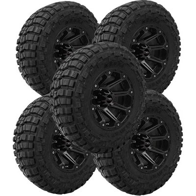 (QTY 5) 33x10.50R17LT Kenda Klever M/T2 KR629 121R LRE Black Wall Tires - Image 1 of 4