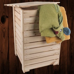 Large 55x35x35cm Plain Unpainted Wooden Storage Box Bin With Removable Lid - Picture 1 of 12