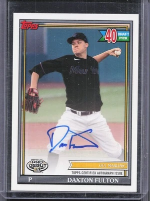2021 Topps Pro Debut #PD-192 Daxton Fulton Autographs - Image 1 of 2