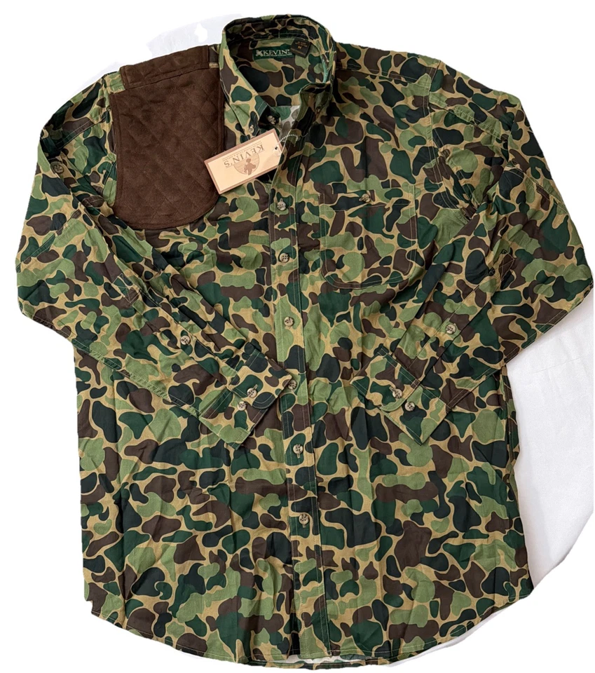 NEW Kevin's Plantation Right Patch LS Camouflage Shooting Hunting Men's Shirt M - Image 1 of 4
