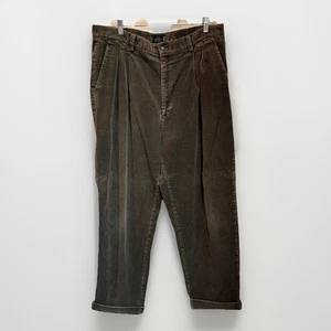 Pantalones de colección GAP para hombre 38X30 calce relajado pierna recta plisados pana con puños Y2K - Imagen 1 de 10