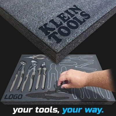 KLEIN TOOLS dark shadow foam tool tray insert storage organizer toolbox kit set - Image 1 of 4
