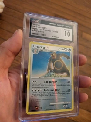 (TOP POP 4) CGC 10 GEM MINT Ursaring 38/123 Reverse Holo Mysterious Pokemon - Image 1 of 4