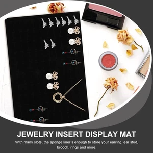 2 Pcs Jewelry Box Organizer Insert Pad Earring Cushion Travel Dad Sponge - Picture 1 of 12