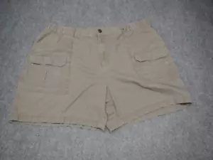 Croft & Barrow Cargo Shorts Men's Size 44 Beige Tan 100% Cotton Button Front - Picture 1 of 7