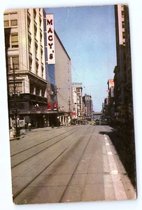 Main Street Looking North Macy's Kansas City Missouri Postcard A701 - Picture 1 of 2