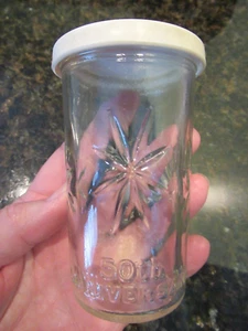 Vintage Kraft Cheese 50th Anniversary Ball Starburst Glass Juice Cup 1933-1983 - Picture 1 of 4
