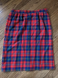 Vtg Pendleton Wool A Line Skirt Authentic Boyd Tartan Plaid Sz 16 Petite USA - Picture 1 of 14