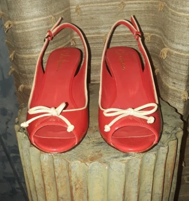 Tacones/arcos de charol Cole Haan Poppy Talia para mujer nuevos en caja talla 6M con cordones Foto 1 de 4