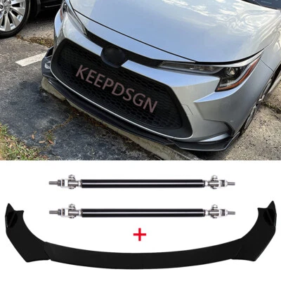 Kit de corpo divisor de lábios para Toyota Corolla Camry brilho parachoque dianteiro + hastes de apoio de suspensão - Imagem 1 de 4