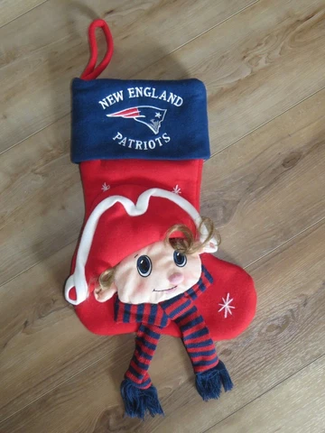 New England Patriots Mascot Lil Fans Plush Christmas Stocking Licensed Cover