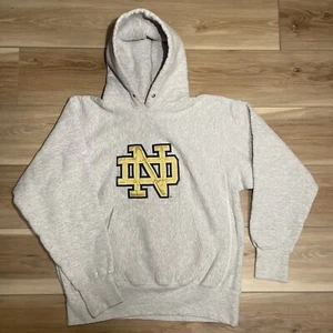 Vintage Notre Dame Hoodie Herren Medium "Hammes Bookstore" Baumwolle grau HERGESTELLT IN DEN USA - Bild 1 von 9