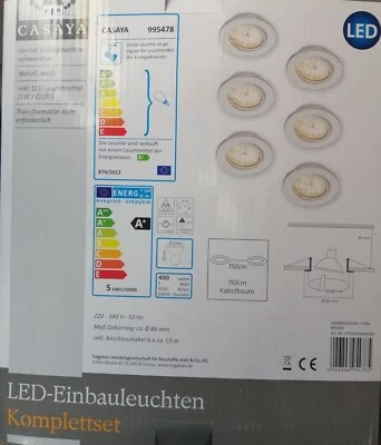 BRILONER,EGLO, BRILLIANT, AEG Sonderposten EBL Einbauleuchten (Inhalt 50 Stck)