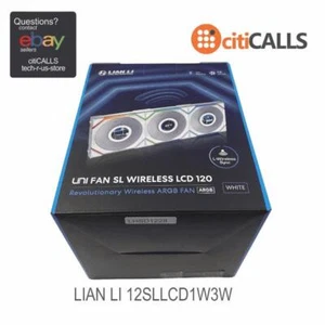 Lian Li 12SLLCD1W3W 120mm UNI FAN SL Inalámbrico LCD ARGB Estuche Ventilador Negro Paquete de 3 - Imagen 1 de 5
