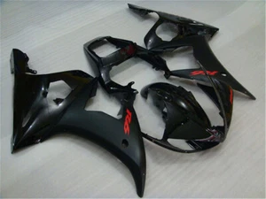 FK Matte Gloss Black Fairing Injection Fit for YAMAHA YZF R6 2003-2005 q009 - Picture 1 of 5