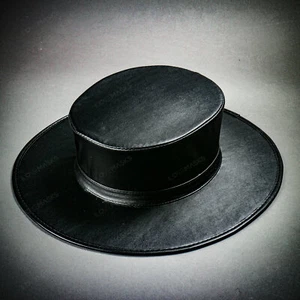 Steampunk Plague Doctor flache Mütze - schwarz - Bild 1 von 12