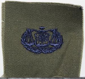 Insignia de defensor de juez básico de la Fuerza Aérea de los Estados Unidos parche de fatiga Olive Drab - Imagen 1 de 1