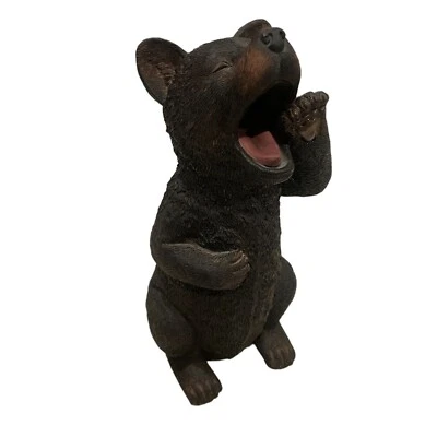 Estatua de resina caprichosa de oso negro bostezando dormido sin marca Foto 1 de 4