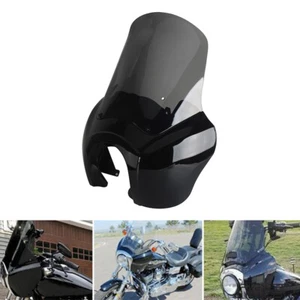 ABS Headlight Fairing 15'' Windshield For Harley Dyna Street Bob Wide Glide FXDF - Picture 1 of 10