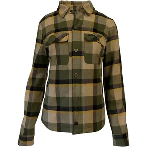 Ladies Motorcycle Shirt DM - ROKKER Memphis Rider Shirt - Light Olive - Picture 1 of 3