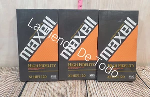 3 CASETES DE VIDEO VHS MAXELL XL-HIFI 120 BLANCOS SELLADOS - Imagen 1 de 6