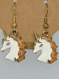 Pendientes colgantes unicornio (oro) - NUEVO - Imagen 1 de 1