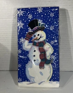 Servilletas de papel muñeco de nieve 3 capas 11 3/4” x 16 3/4” de colección hechas en EE. UU. NOS - Imagen 1 de 4