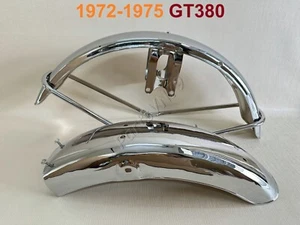 1972-1975 Suzuki GT380 Front & Rear Fender. Sebring Water Buffalo pair MudGuard - Foto 1 di 22