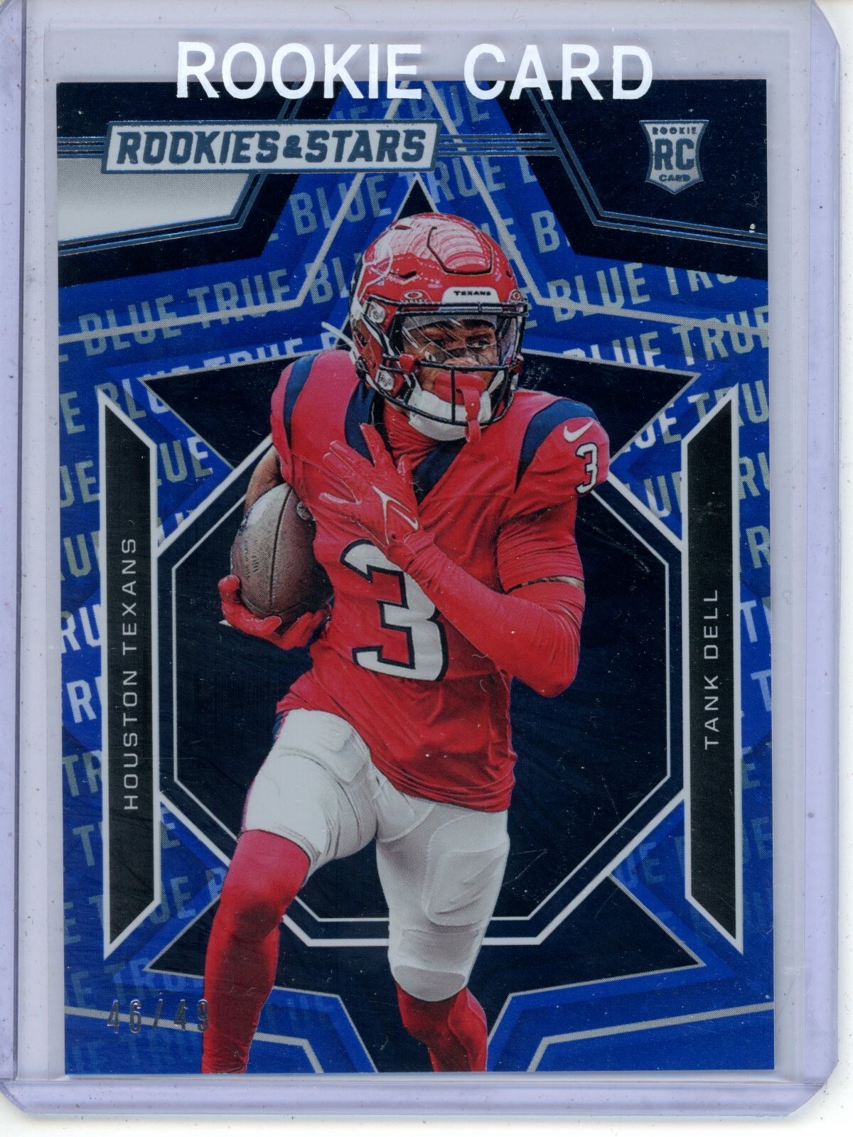 2023 Rookies and Stars Tank Dell RC #184 True Blue Rookie /49 Houston Texans