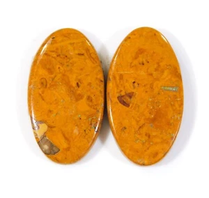 Par de jaspe Mariam 100% natural cabujón ovalado 28x15x4 mm piedra preciosa ww=047 - Imagen 1 de 6